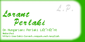 lorant perlaki business card